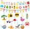 60PCS Summer Party Hanging Swirls Decorations – Tropical Beach Pool Birthday Party Streamers with Hello Summer Banner for Indoor & Outdoor Use